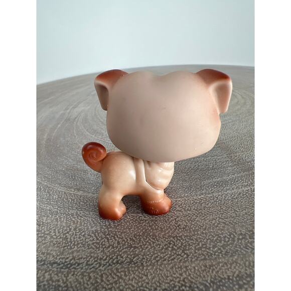 Littlest Pet Shop LPS Brown Pug #1313 Blue Eyes 2007 - Picture 3 of 6